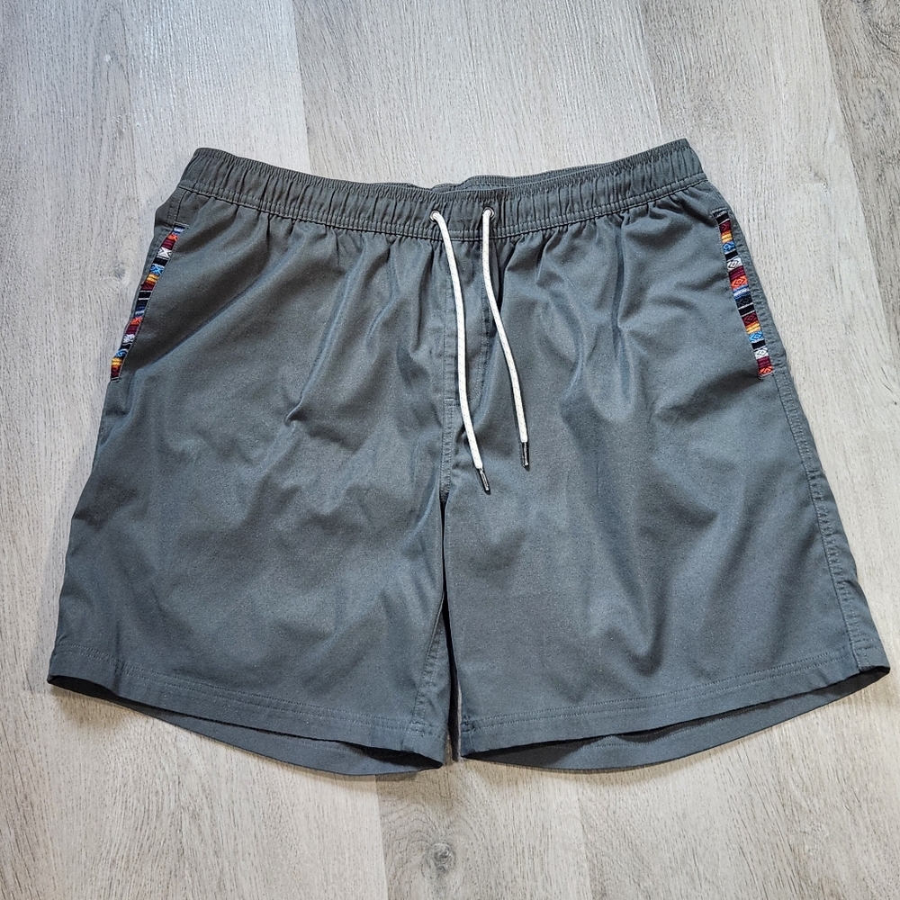 Wowie Nomad 3.0 Shorts Men XL Gray Aztec Southwest Drawstring Summer Outdoor